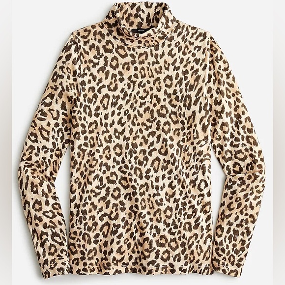 J. Crew Tops - J.Crew: Tissue Turtleneck In Leopard For Women